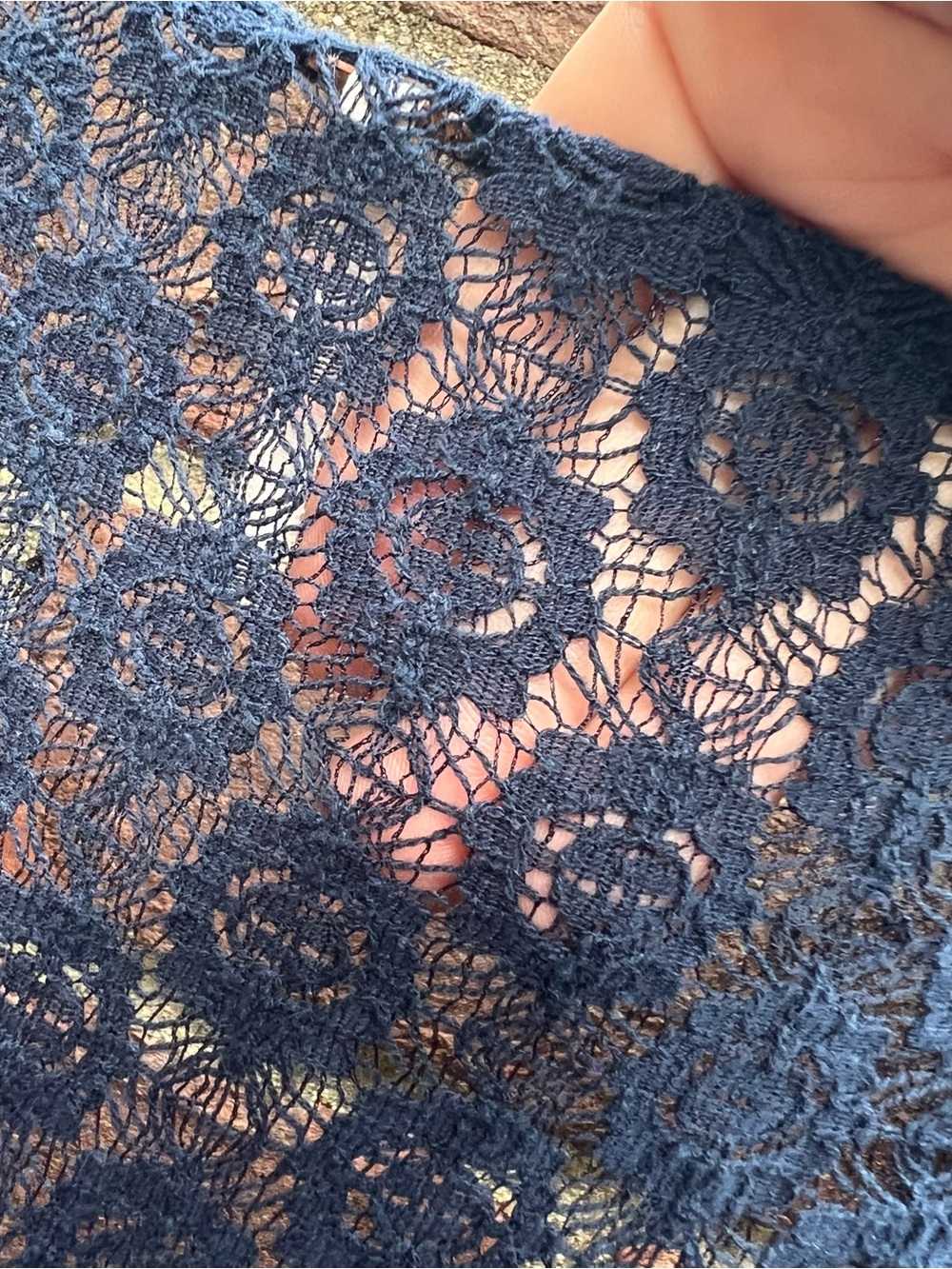 Free People Free-ist Bring the Romance Maxi Dress Sz M Navy Boho Lace Romantic - Picture 5 of 16